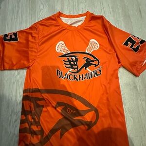Orange Blackhawks Lacrosse Jersey